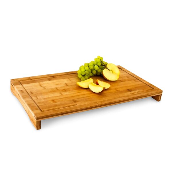 CuisineGarde Planche à découper bambou Protège-plaque 52x29 cm