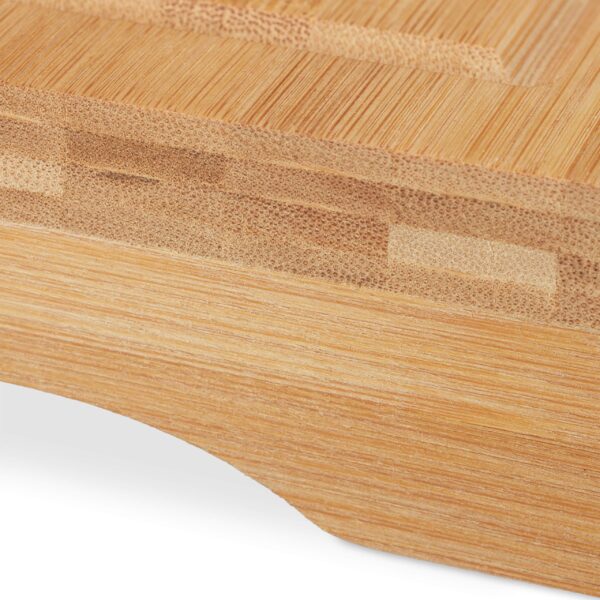 CuisineGarde Planche à découper, bambou, x2, neutre au goût, antidérapante, récupère jus, XXL, HLP 5x52x29cm, nature – Image 3