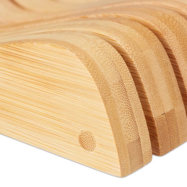 CuisineGarde Porte-Couteaux, pour 11, tiroir, Vide, à Poser, Plat, en Bambou Naturel, HLP: 5 x 14,5 x 40 cm, Couleur Nature – Image 3